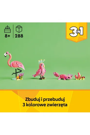LEGO Creator 3 w 1 Dzikie zwierz�ta: r�owy flaming 31170
