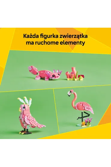 LEGO Creator 3 w 1 Dzikie zwierz�ta: r�owy flaming 31170