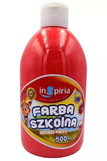 InSpiria Farba szkolna czerwona 500 ml