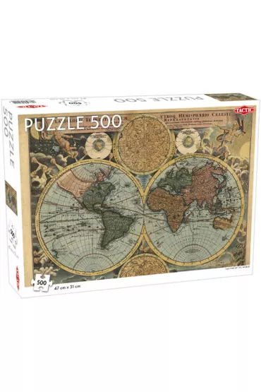 Puzzle 500 el. Around the World. Old Map of the World Tactic