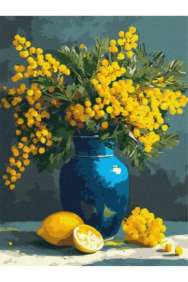 Ideyka Malowanie po numerach - Mimoza i cytryny 30x40cm