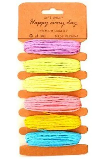 Galeria Hobby Sznurki papierowe pastelowe 6 kolor�w