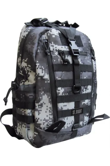 St. Majewski Plecak 1-komorowy Military Black Digital Camo