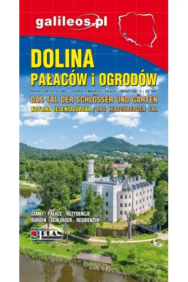 Dolina Pa�ac�w i Ogrod�w mapa turystyczna 1:25 00
