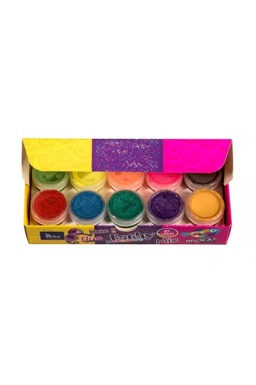 Tetis Farby plakatowe fluo/brokat/kolory specjalne 10 x 20 ml