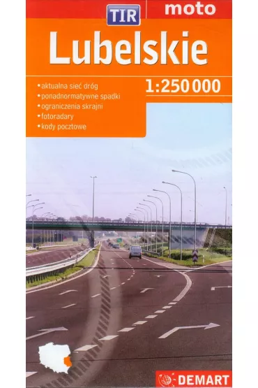 Lubelskie dla zawodowc�w mapa samochodowa 1:250000