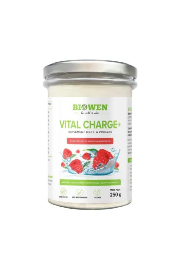 Biowen Elektrolity o smaku malinowym w proszku vital charge+ Suplement diety 250 g