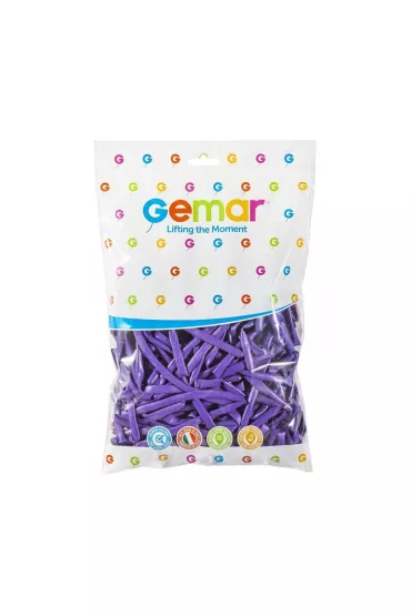 Gemar Balony Rurki w�oskie fioletowe 100 szt.