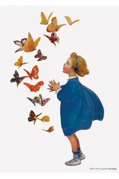 Museums & Galleries Karnet B6 z kopert Little Girl AND Butterflies