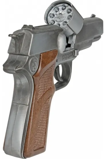Metalowy pistolet na kapiszony 8 strzaw Gonher