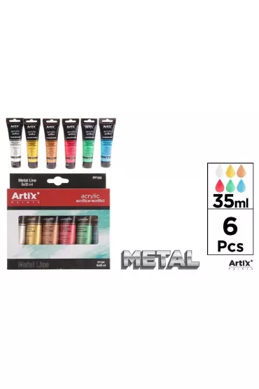 Artix Farba akrylowa metal 6x35ml