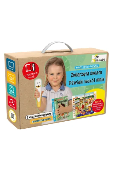 M�wi�ca ksi��ka interaktywna &bdquo;Widz�, s�ysz�, poznaj�. D�wi�ki wok� mnie i Zwierz�ta �wiata&rdquo; (zestaw z pi�rem Kakadu) - Agnieszka Matz