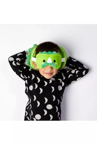 Puckator Pluszowa poduszka podr�na z opask� na oczy Relaxeazzz - Dinozaur