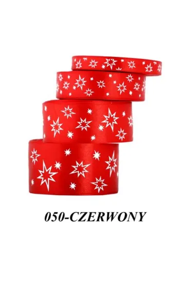 Pogotowie Florystyczno �lubne Wst��ka satynowa w gwiazdki 12mm/22mb