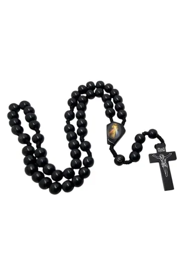 R�aniec drewniany czarny - Jezu ufam Tobie