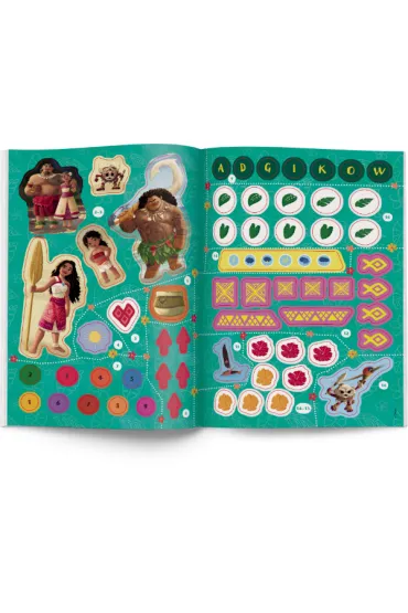 Vaiana 2. 100 brokatowych naklejek