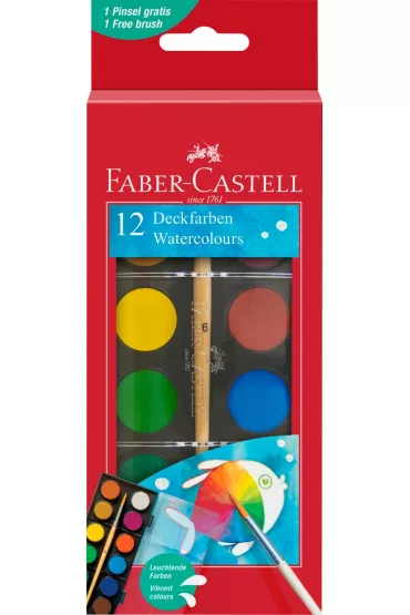 Faber-Castell Farby szkolne 12 kolor�w, 24 mm