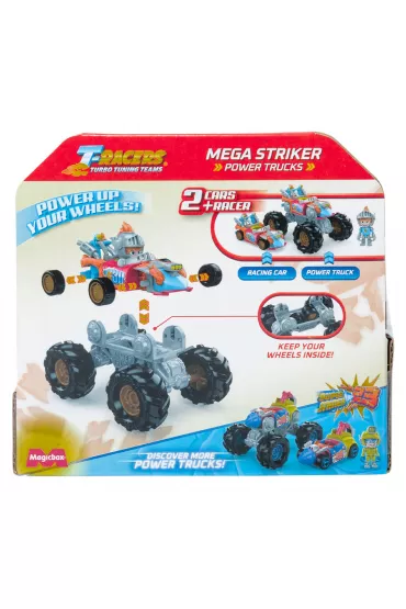 T-Racers Car + Power Trucks Mega Striker Magic Box