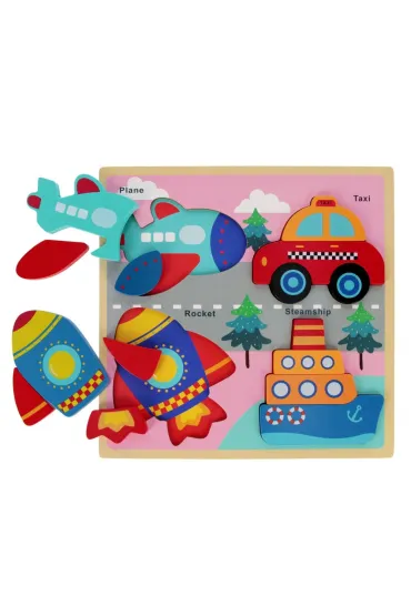 Puzzle Uk�adanka drewniana Pojazdy Bam Bam