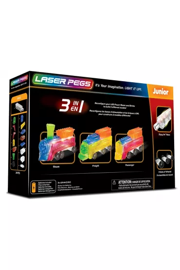 Klocki. Laser Pegs. Trains 3 w 1