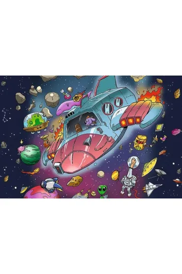 Puzzle UFT 100 el. Gondu� w rakiecie Rodzina Treflik�w 16543