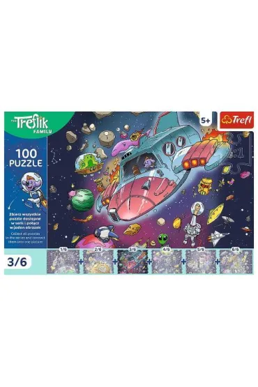 Puzzle UFT 100 el. Gondu� w rakiecie Rodzina Treflik�w 16543