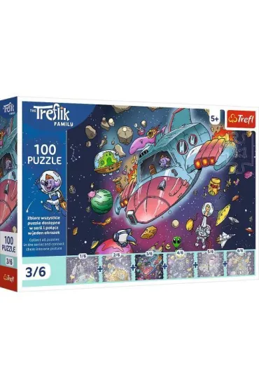 Puzzle UFT 100 el. Gondu� w rakiecie Rodzina Treflik�w 16543
