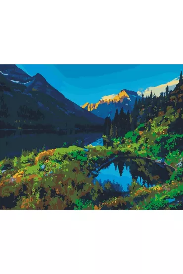 Hobby-maniak.pl Malowanie po numerach - G�rskie tereny 40x50cm