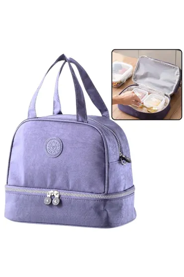 LeanToys Torba termiczna izolacyjna fioletowa 27cm