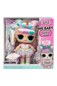LOL Surprise Big Baby Hair Hair Hair Doll Unicorn Mga Entertainment