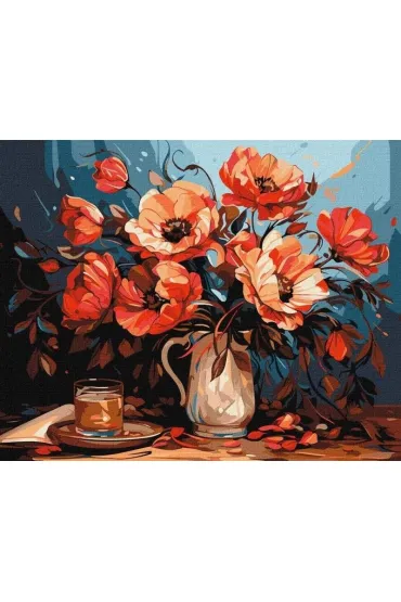 Ideyka Malowanie po numerach z ram� - Kolorowe maki 40x50cm