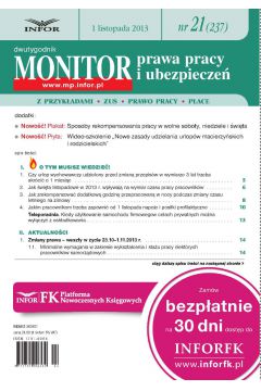 ePrasa Monitor Prawa Pracy i Ubezpiecze 21/2013