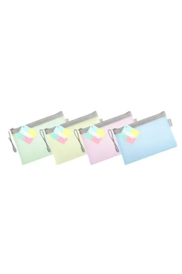 Biurfol Saszetka na zamek A6 EVA pastel mix (10 szt)