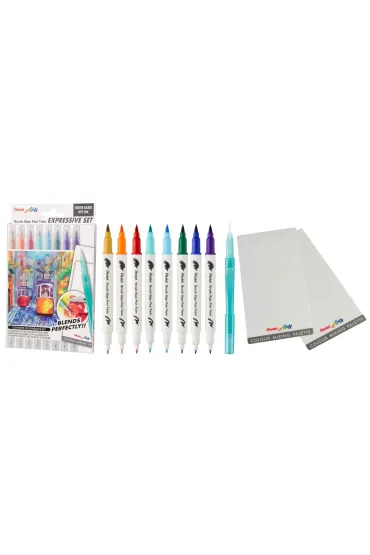 Pentel Pisaki p�dzelkowe Brush SESW30-ST8LSPL 8 kolor�w