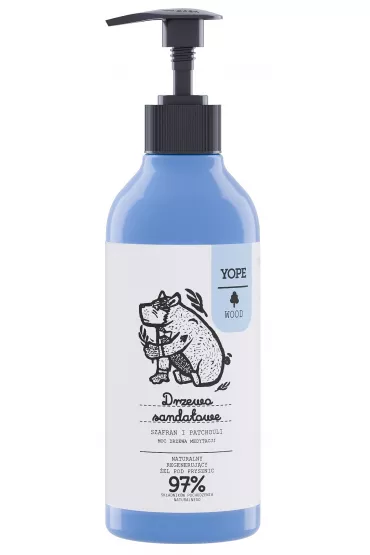 Yope Naturalny regenerujcy el pod prysznic Drzewo sandaowe Szafran i Patchouli 400 ml