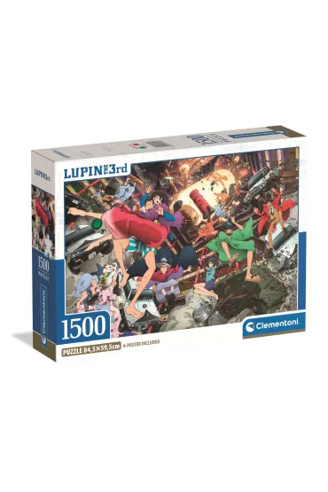 Puzzle 1500 el. Compact Lupin III Clementoni