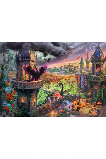 Puzzle 1000 el. Thomas Kinkade, Czarownica Disney G3 - Thomas  Kinkade