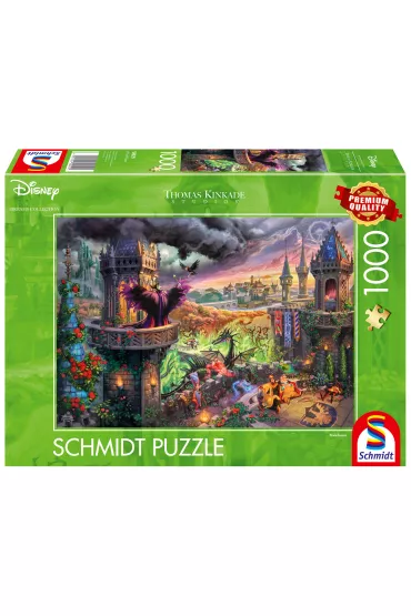 Puzzle 1000 el. Thomas Kinkade, Czarownica Disney G3 - Thomas  Kinkade