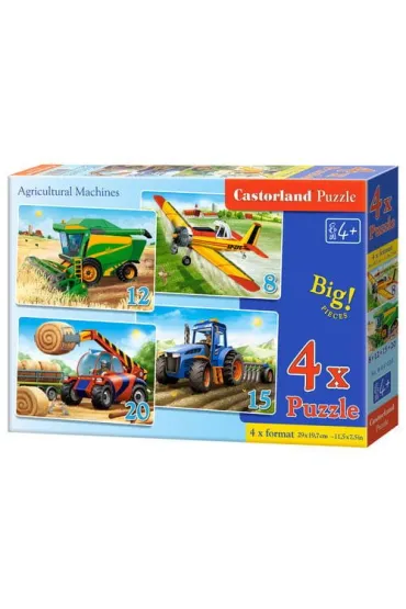 Puzzle maxi 4w1 - Maszyny rolnicze (8+12+15+20 el.) Castorland