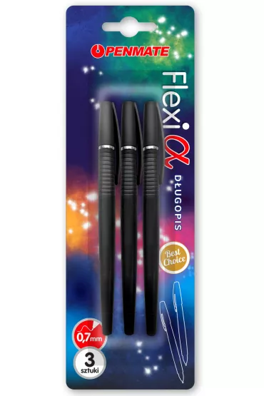 Penmate Dugopis Flexi Alpha czarny 3 szt.