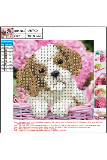 Centrum Mozaika diamentowa 5D - Dog 89742 20x20cm