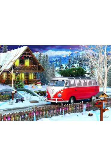 Puzzle 550 el. VW Christmas Bus Tin 8551-5664 Eurographics