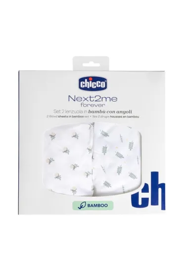 Chicco Prze�cierad�o Next2Me Forever G/D+P bambus foliage