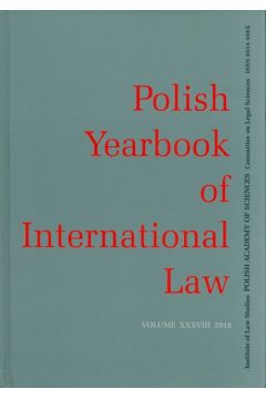 Polish Yearbook of International Law Volume XXXVIII 2018