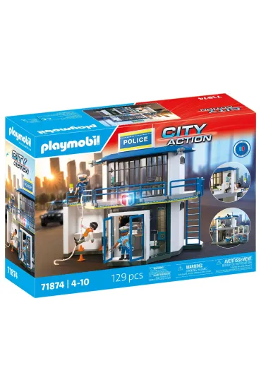 Playmobil City Action Posterunek policji z miejscem przes�ucha� 71874