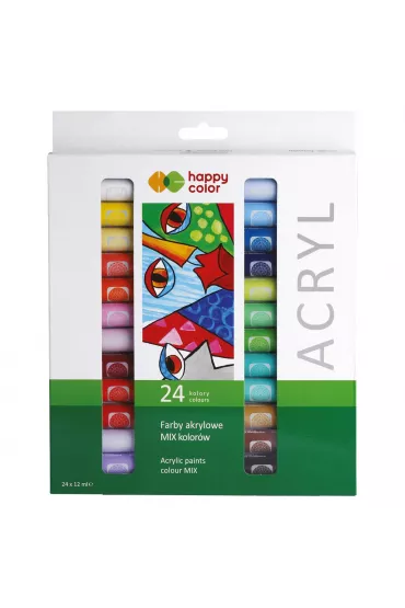 Happy Color Farby akrylowe zestaw kolorystyczny 24x12ml