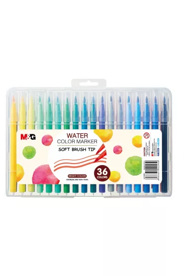 M&G Pisaki p�dzelkowe Brush Pen, wodne, 36 kolor�w