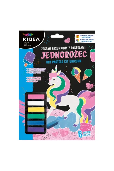 Derform Zestaw rysunkowy z pastelami Jednoro�ec 6 szt.