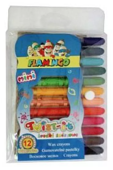 Titanum Kredki �wiecowe Flamingo wykr�cane mini 12 szt.