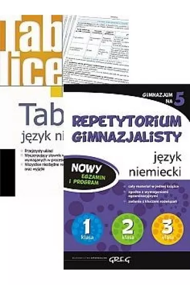 Repetytorium gimnazjalisty - j�zyk niemiecki + tablice - Katarzyna Fulara-Potoczny